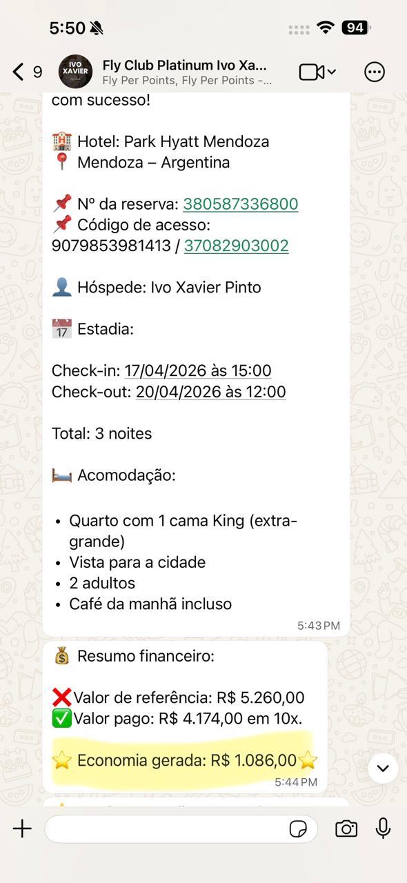 Print de conversa de emissão — economia de 21%